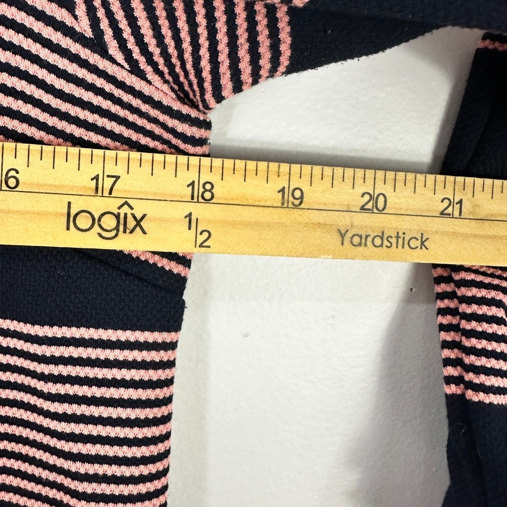 Talbots Striped Midi Sheath Dress Womens 6 Pink Blue 3/4 Sleeve Preppy Office - Picture 6 of 6